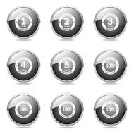 Warranty Guarantee Seal Black Vector Button Icon Design Set N12