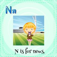 Letter N N16
