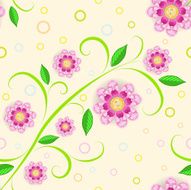Baby Shoes Daises Seamless PatternPrint