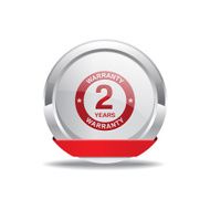 2 Years Warranty Red Vector Icon Button N3