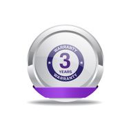 3 Years Warranty Purple Vector Icon Button N2