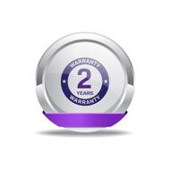 2 Years Warranty Purple Vector Icon Button N2