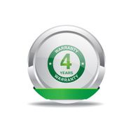 4 Years Warranty Green Vector Icon Button N2