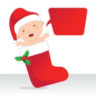 Cute Christmas stocking baby