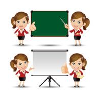 People Set - Business women giving presentation