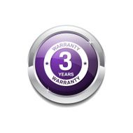 3 Years Warranty Purple Vector Icon Button N3