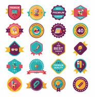 School badge banner design flat background set eps10 N14