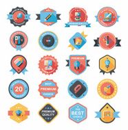 School badge banner design flat background set eps10 N29