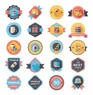School badge banner design flat background set eps10 N34