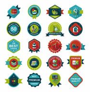 School badge banner design flat background set eps10 N40