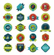 School badge banner design flat background set eps10 N43