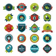 School badge banner design flat background set eps10 N44