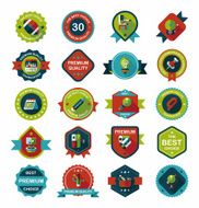 School badge banner design flat background set eps10 N45