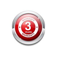 3 Years Warranty Red Vector Icon Button N4