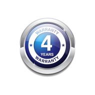 4 Years Warranty Blue Vector Icon Button N4