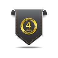 4 Years Warranty golden Vector Icon Design N4