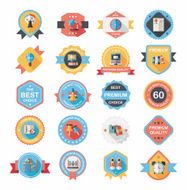 School badge banner design flat background set eps10 N67