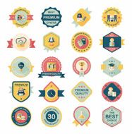 School badge banner design flat background set eps10 N90