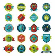 School badge banner design flat background set eps10 N102