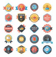 School badge banner design flat background set eps10 N114