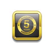 5 Years Warranty Gold Vector Icon Button N2