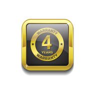 4 Years Warranty Gold Vector Icon Button N2