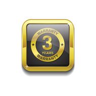 3 Years Warranty Gold Vector Icon Button N2