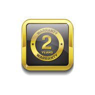 2 Years Warranty Gold Vector Icon Button N2