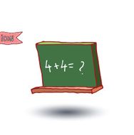 chalkboard Back to school icons vector illustration