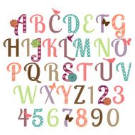 Girly Alphabet Vector Set N2