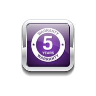 5 Years Warranty Purple Vector Icon Button N4