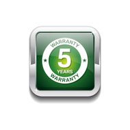 5 Years Warranty Green Vector Icon Button N5