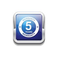5 Years Warranty Blue Vector Icon Button N5