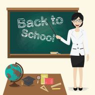 Back to school Teacher vector illustration