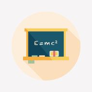 Chalkboard flat icon with long shadow eps10 N10