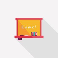 Chalkboard flat icon with long shadow eps10 N13