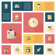 back to school flat ui background eps10 N5