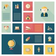 back to school flat ui background eps10 N6