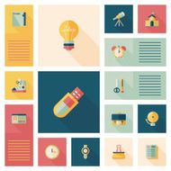 back to school flat ui background eps10 N7