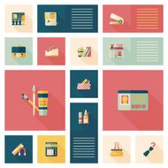 back to school flat ui background eps10 N8
