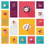 back to school flat ui background eps10 N10