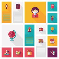 back to school flat ui background eps10 N11