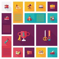 back to school flat ui background eps10 N12