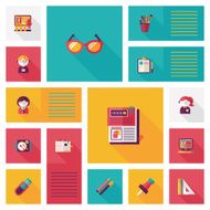 back to school flat ui background eps10 N13