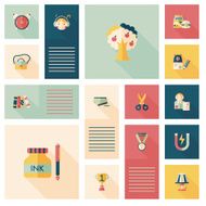 back to school flat ui background eps10 N19