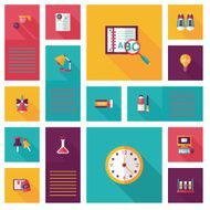 back to school flat ui background eps10 N23