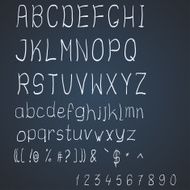 Vector scribble alphabet