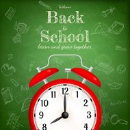 Back to school with alarm clock EPS 10 N3