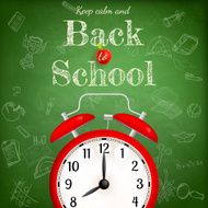 Back to school with alarm clock EPS 10 N4