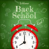 Back to school with alarm clock EPS 10 N7